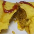 ミートソースでオムライス