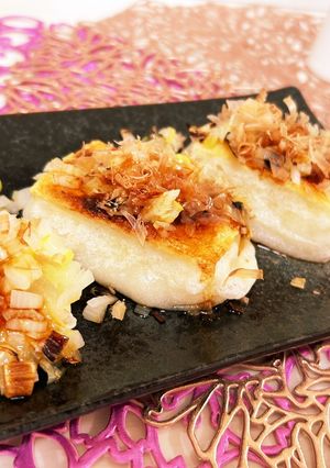 お餅のねぎ焼き-レシピのメイン写真