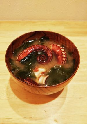 たことわかめのかんたん味噌汁-レシピのメイン写真