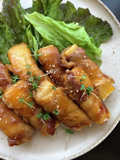 切り餅で♪豚バラ肉巻きの濃厚甘辛生姜焼き-レシピのメイン写真