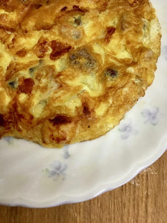 食日記/チーズと焼豚のオムレツ/ご飯の友-レシピのメイン写真