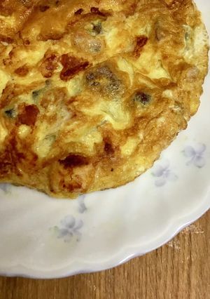 食日記/チーズと焼豚のオムレツ/ご飯の友-レシピのメイン写真