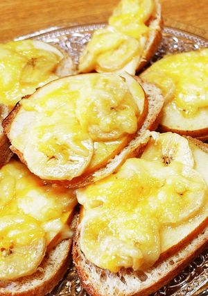 りんごとバナナのオープンホットサンド-レシピのメイン写真