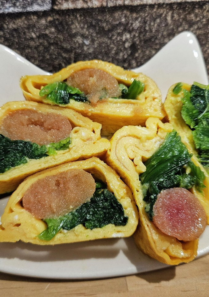 ほうれん草と明太子の厚焼き玉子-レシピのメイン写真