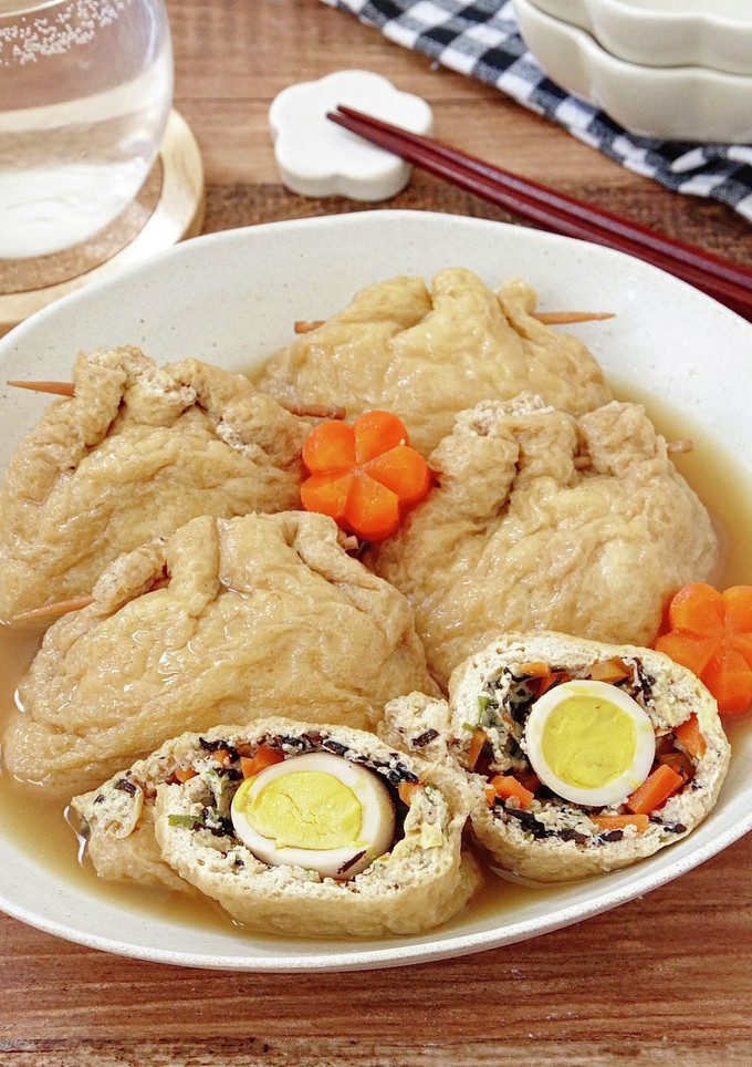 ☆簡単☆お豆腐とうずら卵のふんわり巾着煮-レシピのメイン写真