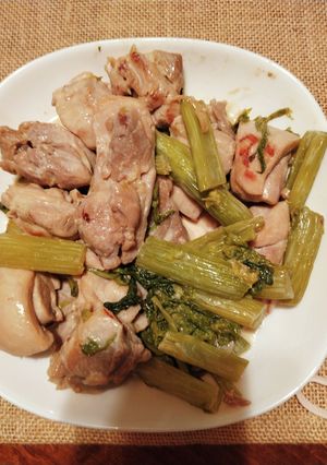 鶏モモとセロリの柚子酢炒め-レシピのメイン写真