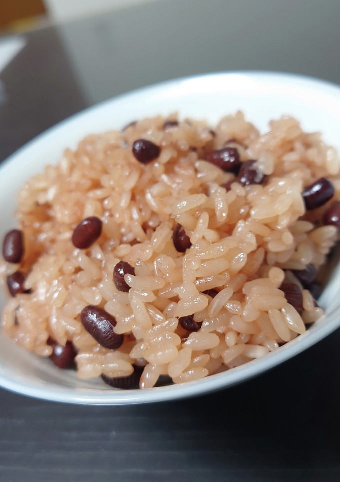 炊飯器で炊く我が家の硬めのお赤飯-レシピのメイン写真