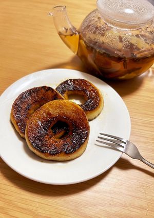 ウイスキー焼きりんご＆皮とシナモンの紅茶-レシピのメイン写真