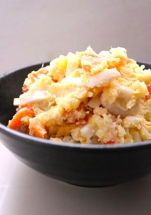 馬鈴薯さつま芋里芋とゆで卵のポテトサラダ-レシピのメイン写真