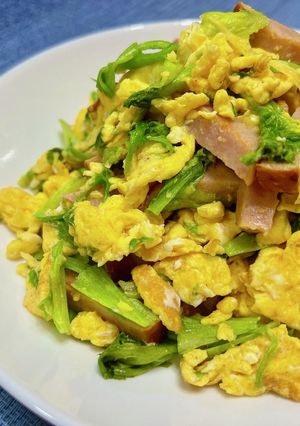 レタスと焼豚のスクランブルエッグ-レシピのメイン写真
