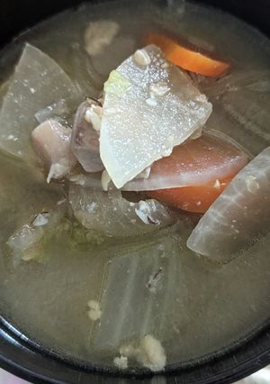 白菜と鶏肉の具だくさん味噌しる-レシピのメイン写真