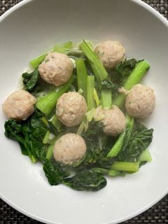 柚子風味鶏団子とターサイのさっぱり煮-レシピのメイン写真