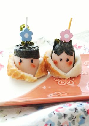 ひな祭り♡竹輪と魚ニソで！雛人形♡-レシピのメイン写真