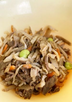 牛ごぼ大根#豊明市学校給食-レシピのメイン写真