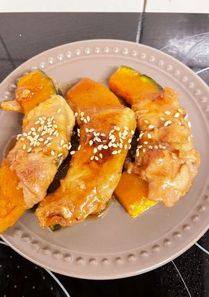 甘辛ダレの肉巻きかぼちゃ☆-レシピのメイン写真