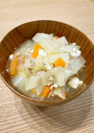 減塩で体が温まる担々風スープ-レシピのメイン写真