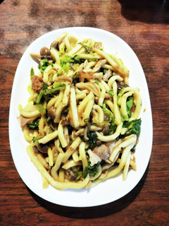おかかときのこで和風豚バラ焼きうどん-レシピのメイン写真
