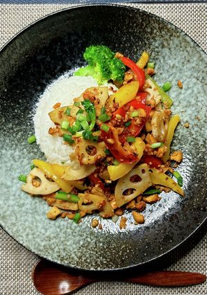 シャキシャキレンコン豆腐ビビンバ-レシピのメイン写真