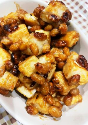 高野豆腐と大豆の甘味噌和え-レシピのメイン写真