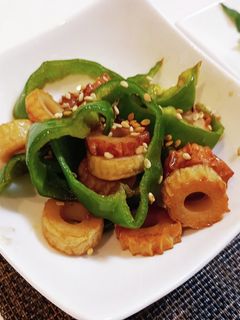 ピーマンとちくわの胡麻油醤油炒め-レシピのメイン写真