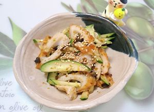 ♡簡単♪キュウリと竹輪で海苔の佃煮あえ♡-レシピのメイン写真