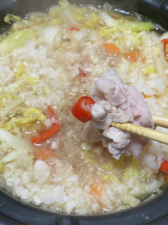 野菜たっぷり、豚肉のみぞれ鍋-レシピのメイン写真