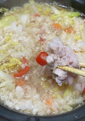 野菜たっぷり、豚肉のみぞれ鍋-レシピのメイン写真