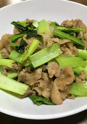 エバラ黄金の味で作る豚肉の小松菜炒め-レシピのメイン写真