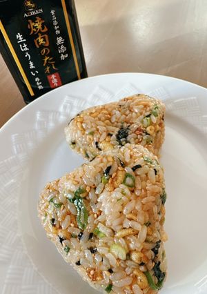 焼肉の生だれで作る たぬきおにぎり-レシピのメイン写真