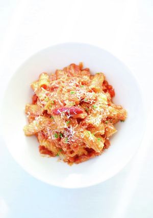 手軽に作れる【アマトリチャーナ】パスタ-レシピのメイン写真