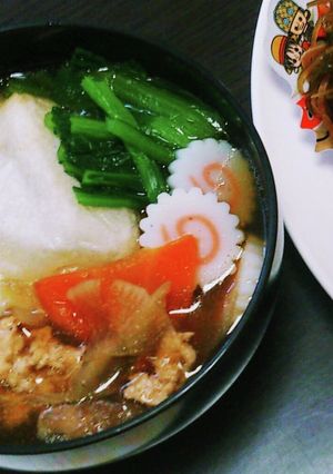ウチのお雑煮はつくね入り鶏だしでも和風♪-レシピのメイン写真