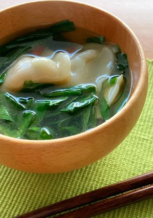 *ピリ辛♪塩にんにく餃子スープ*-レシピのメイン写真