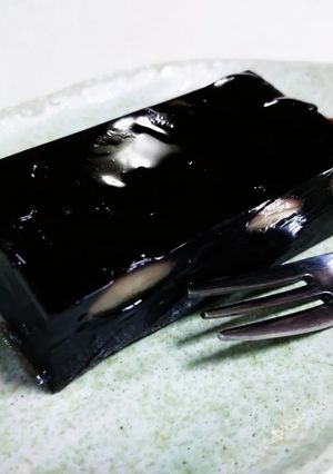 しのんち☆黒豆煮汁の黒豆かんてん♪-レシピのメイン写真
