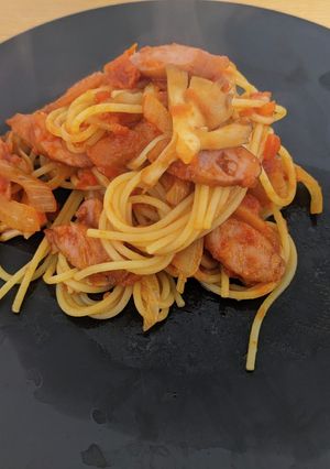 ウインナーのトマトソースパスタ-レシピのメイン写真