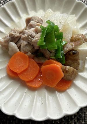 冬野菜と鶏肉の煮物（塩味）-レシピのメイン写真