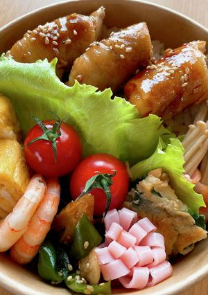 映える.ᐟ.ᐟ豚の肉巻き彩り弁当♡-レシピのメイン写真