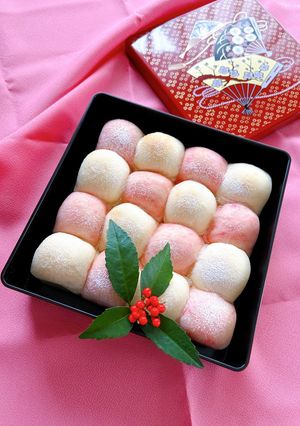 HBで簡単★紅白ちぎりパン-レシピのメイン写真