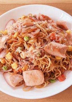〜フィッシュソーセージいり焼きそば〜-レシピのメイン写真