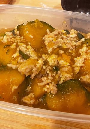 超簡単☆電気圧力鍋でかぼちゃのそぼろ煮-レシピのメイン写真