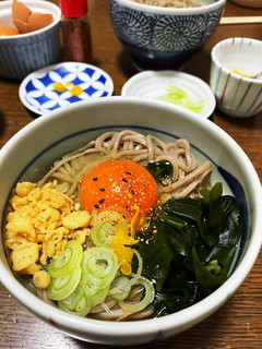 トッピングそば(月見バージョン)-レシピのメイン写真