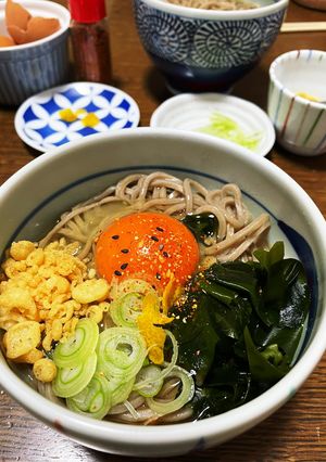 トッピングそば（月見バージョン）-レシピのメイン写真