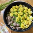 ゆず風味肉団子とカリフラワーのスープ鍋