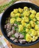 ゆず風味肉団子とカリフラワーのスープ鍋