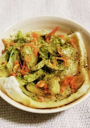 白菜はんぺん桜えび磯辺青海苔バター麺汁味-レシピのメイン写真