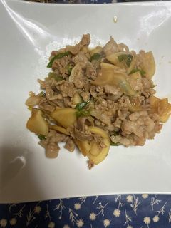 カブとネギと豚バラ肉の炒め物-レシピのメイン写真
