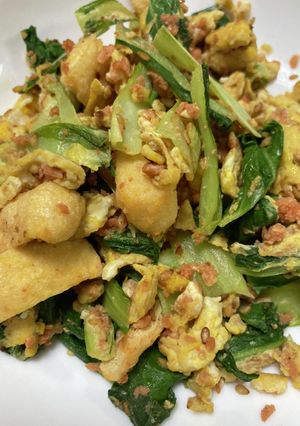 しろ菜のシャケフレークの中華炒め-レシピのメイン写真