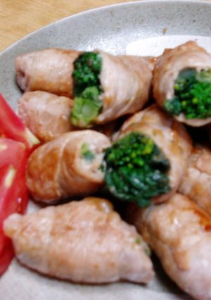 春の幸せ✿菜の花とアンチョビの豚肉巻き-レシピのメイン写真