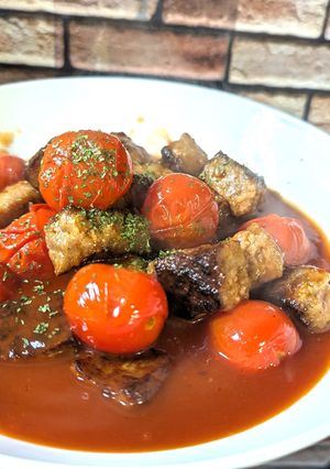 サイコロステーキのトマト煮-レシピのメイン写真