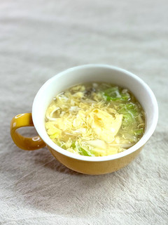 お鍋で残った野菜木の子で!中華玉子スープ-レシピのメイン写真