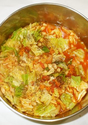蒸し大豆ミネストローネ♪簡単野菜たっぷり-レシピのメイン写真